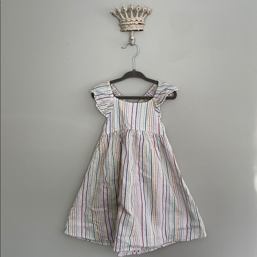 Adorable Metallic Striped Dress